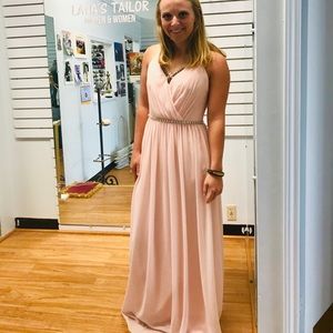 Blush bridesmaid dress